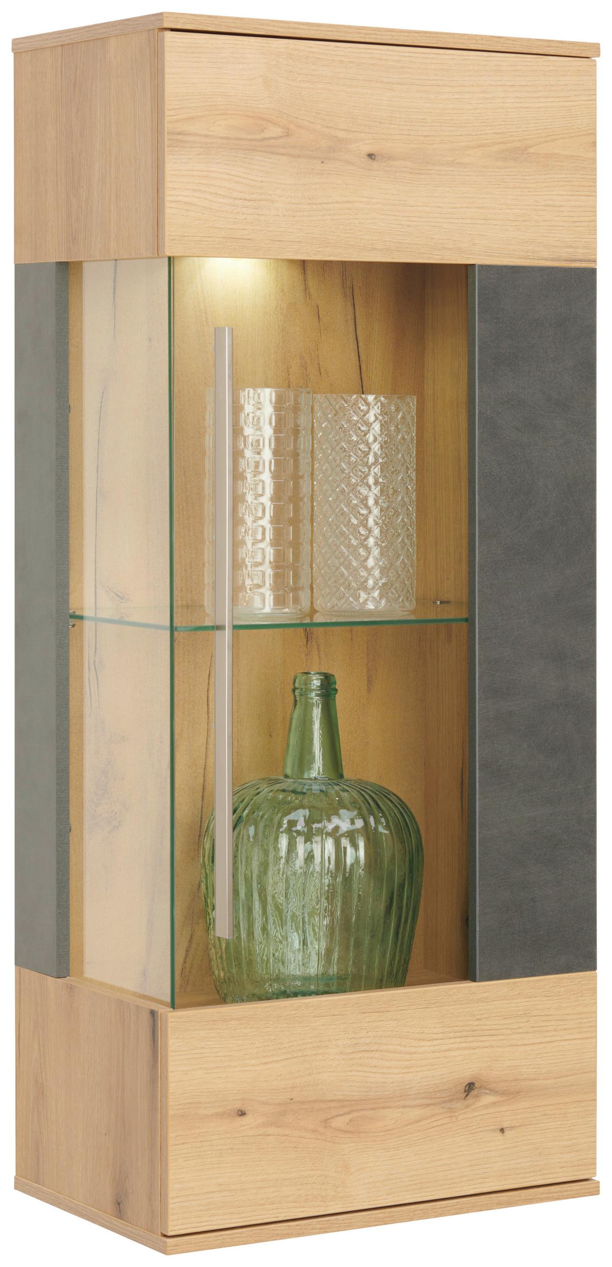 Vitrină suspendată LIMIT - Modern, sticlă/material pe bază de lemn (53/125/35cm) - Modern Living
