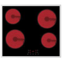 Glaskeramikkochfeld EB-C4G Schwarz - Edelstahlfarben/Schwarz, Trend, Glas/Metall (59/5/52cm) - PKM