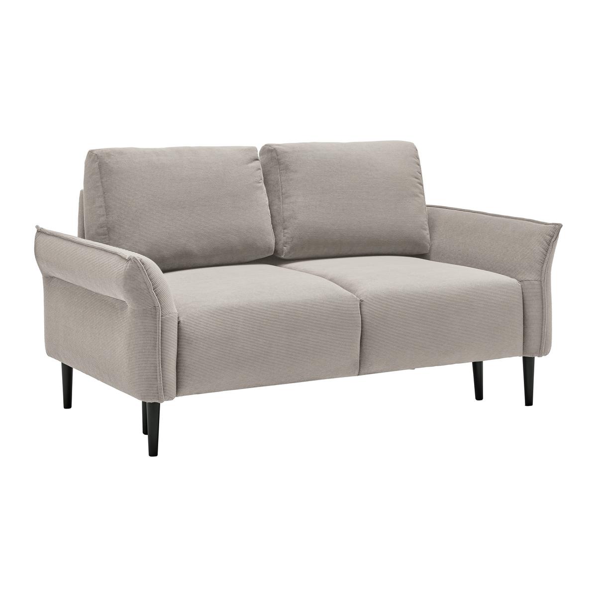 2-Sitzer-Sofa Custom Dunkelgrün - Taupe/Dunkelgrün, MODERN, Holz/Textil (150/85/92cm) - Mömax