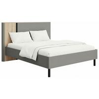 Ágykeret Fejvéggel Sinop - grafitszürke/fekete, Modern, faalapú anyag (180/200cm)