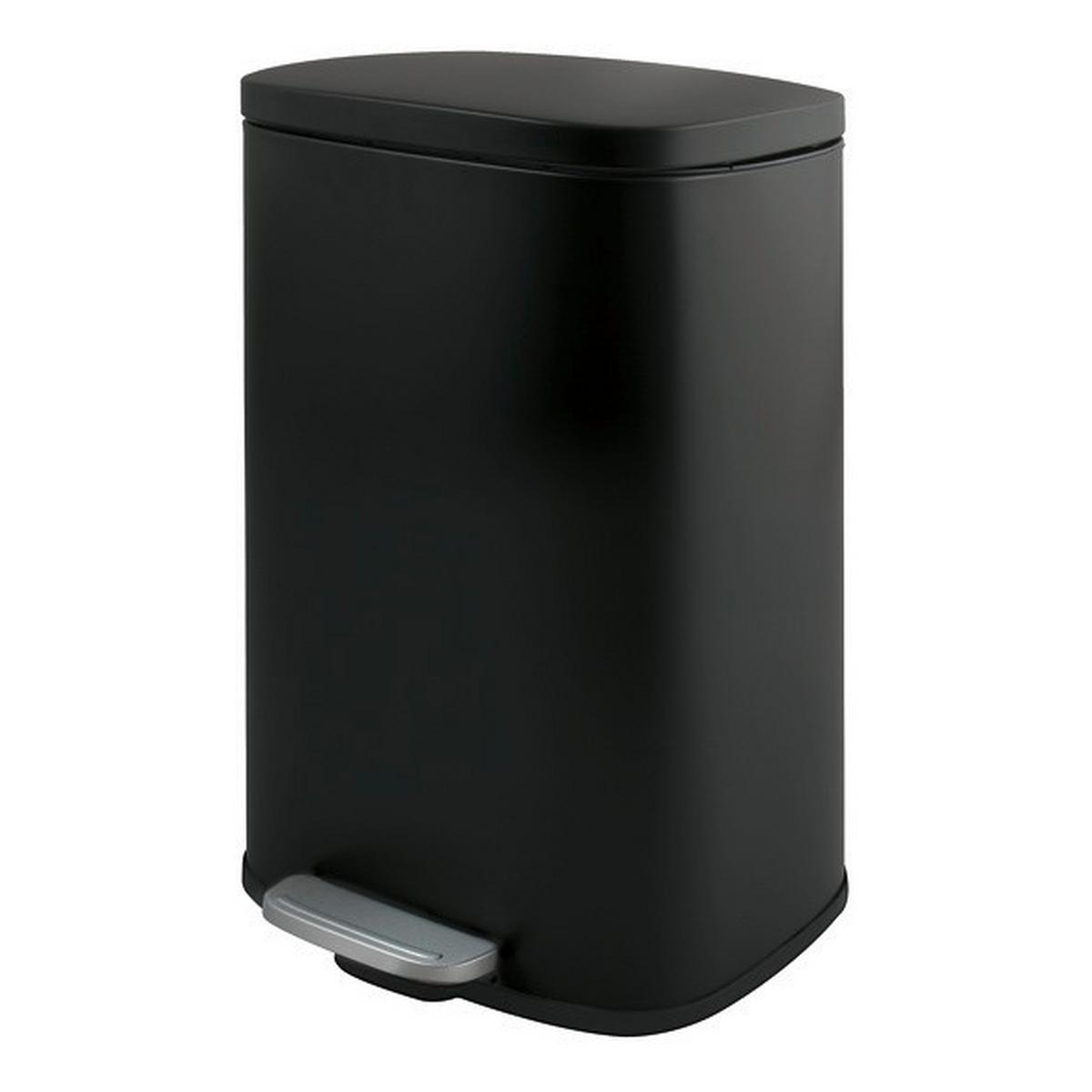 Treteimer Akira Matt-Black - Schwarz, Basics, Kunststoff/Metall (34,3/23,5/62,9cm) - Spirella