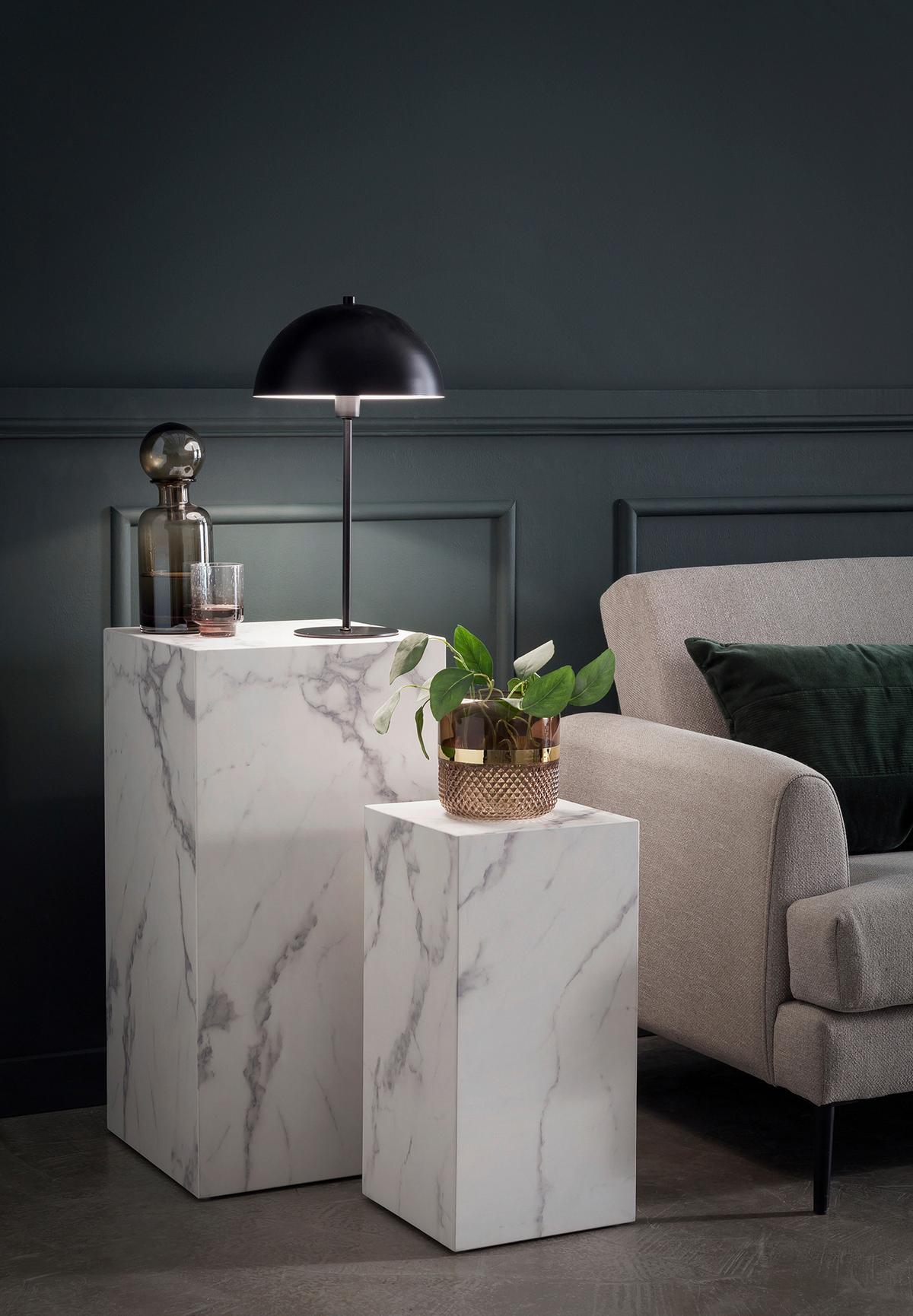 Set Mizic Marble, Bela, 2-Delni - bela, Design, leseni material (35-25/35-25/70-50cm) - Livetastic