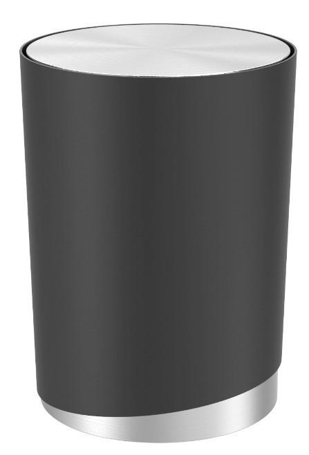 Kosmetikeimer Chris in Schwarz - Schwarz, MODERN, Kunststoff/Metall (19,05/25,4cm) - Premium Living