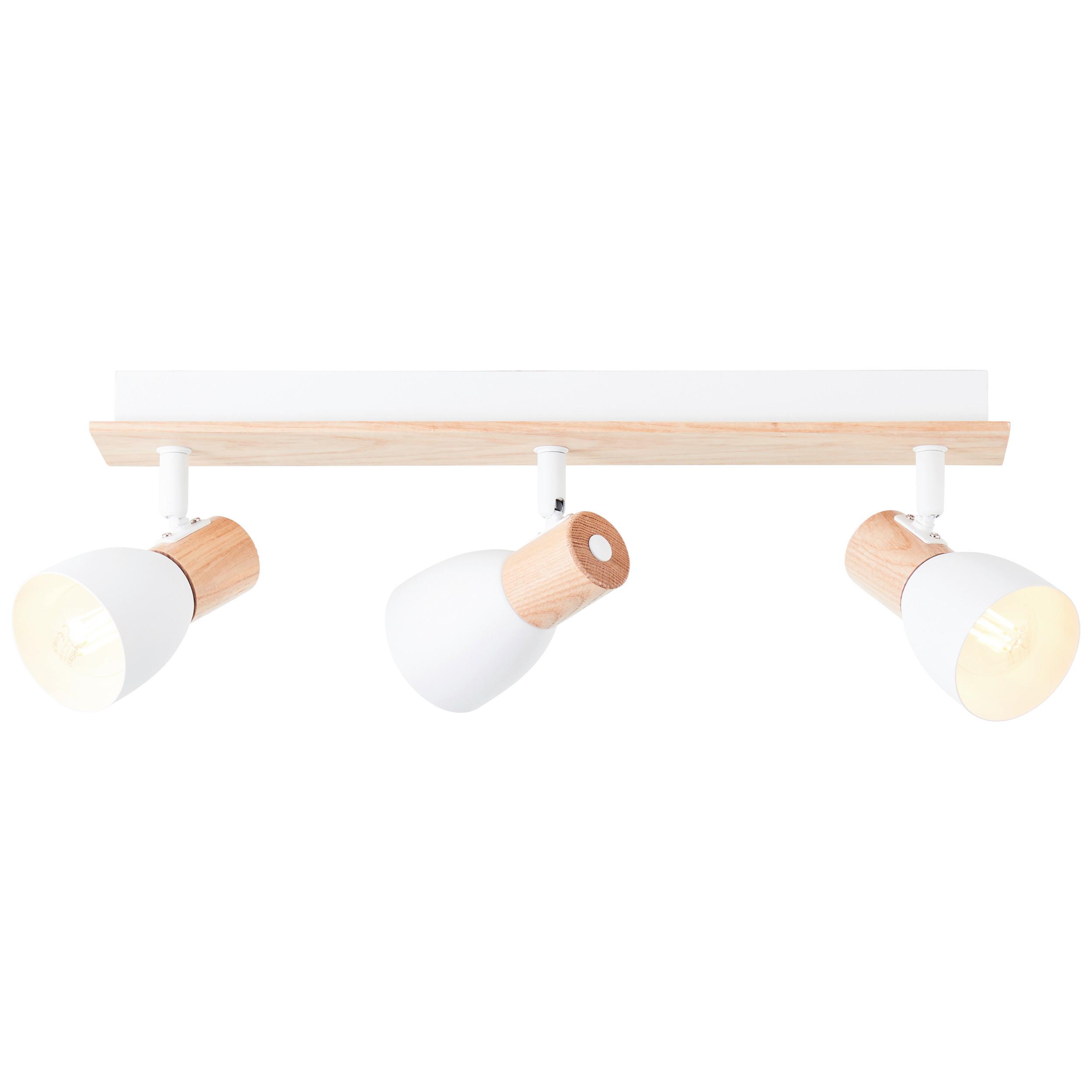 Strahler Daintree Naturfarben/Weiß max. 28 Watt - Naturfarben/Weiß, Basics, Holz/Metall (42/7cm) - Brilliant