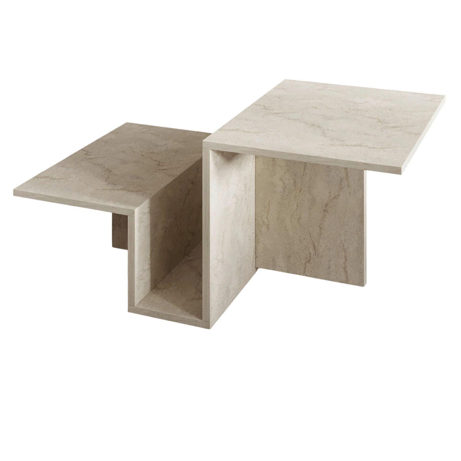 Couchtisch Relinda Couchtisch - Beige, Design, Holzwerkstoff (90/45/50cm) - Livetastic