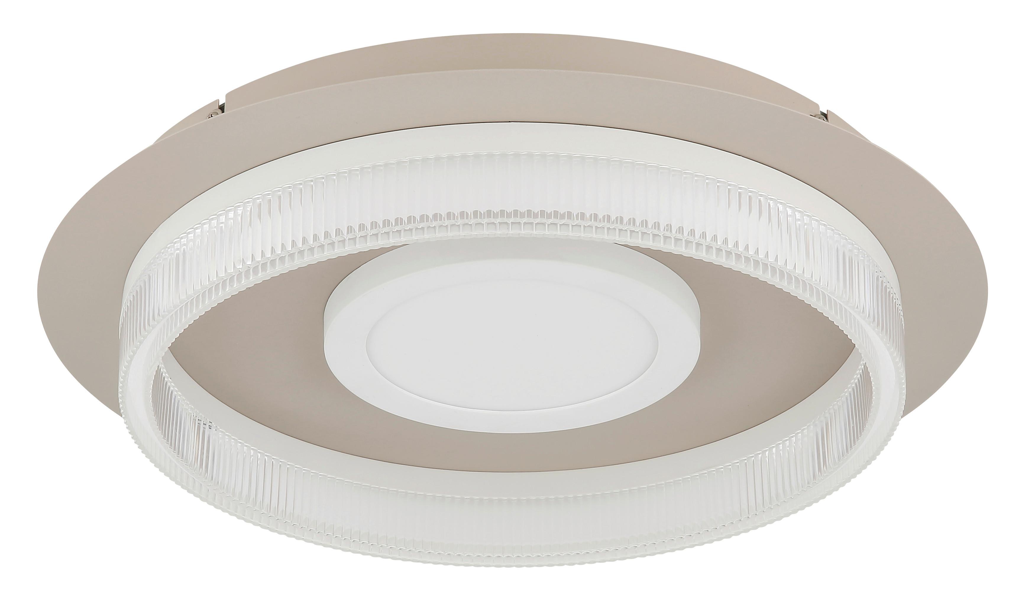 Led-deckenleuchte 48046d1 Zara - Sandfarben/Weiss, Design, Kunststoff/Metall (40/8,5cm) - Globo