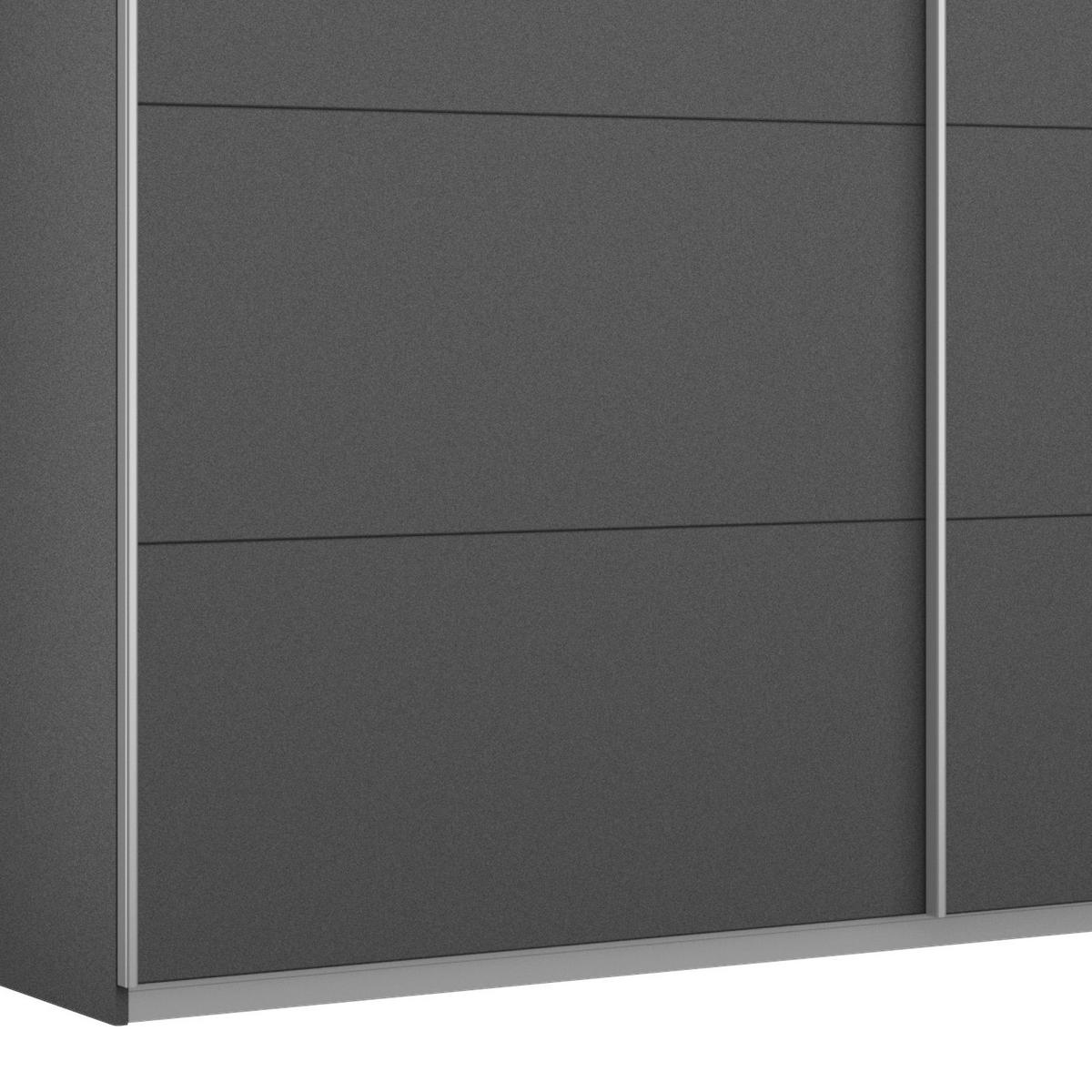 Ormar S Kliznim Vratima Belluno - siva/boje aluminija, Moderno, drvni materijal/metal (226/210/62cm) - Modern Living