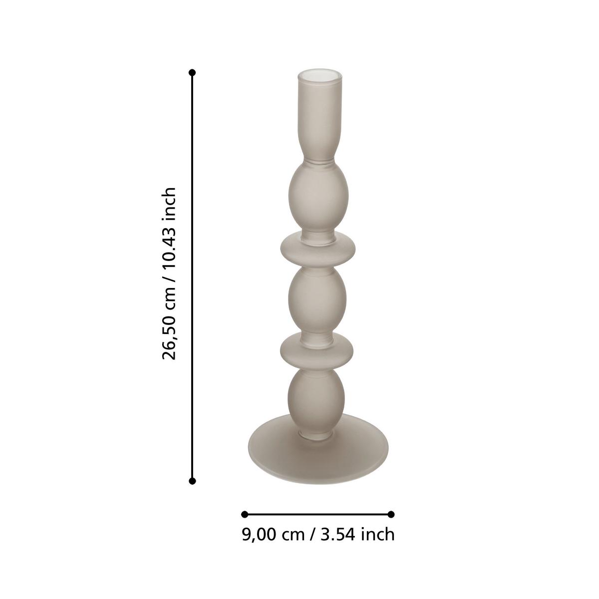 Stabkerzenhalter Molume Braun - Braun, LIFESTYLE, Glas (9/26.5cm)