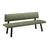 Sitzbank Mendosa 100 in Grün - Schwarz/Grün, Basics, Textil/Metall (170/87/60cm) - Premium Living