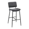 Barhocker Neta Dunkelgrau Webstoff Gepolstert - Dunkelgrau/Schwarz, MODERN, Holz/Textil (45/103/52cm) - Bessagi Home