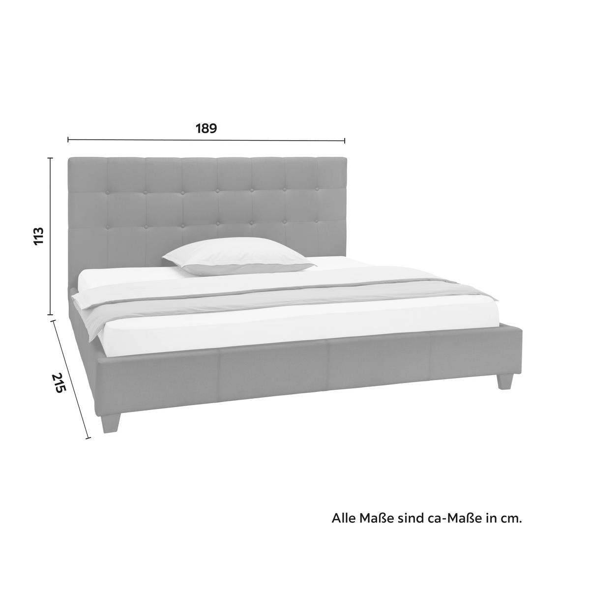 Pat tapițat negru Frederico cca 180X200 negru - negru, Modern, metal/lemn (180/200cm) - Bessagi Home