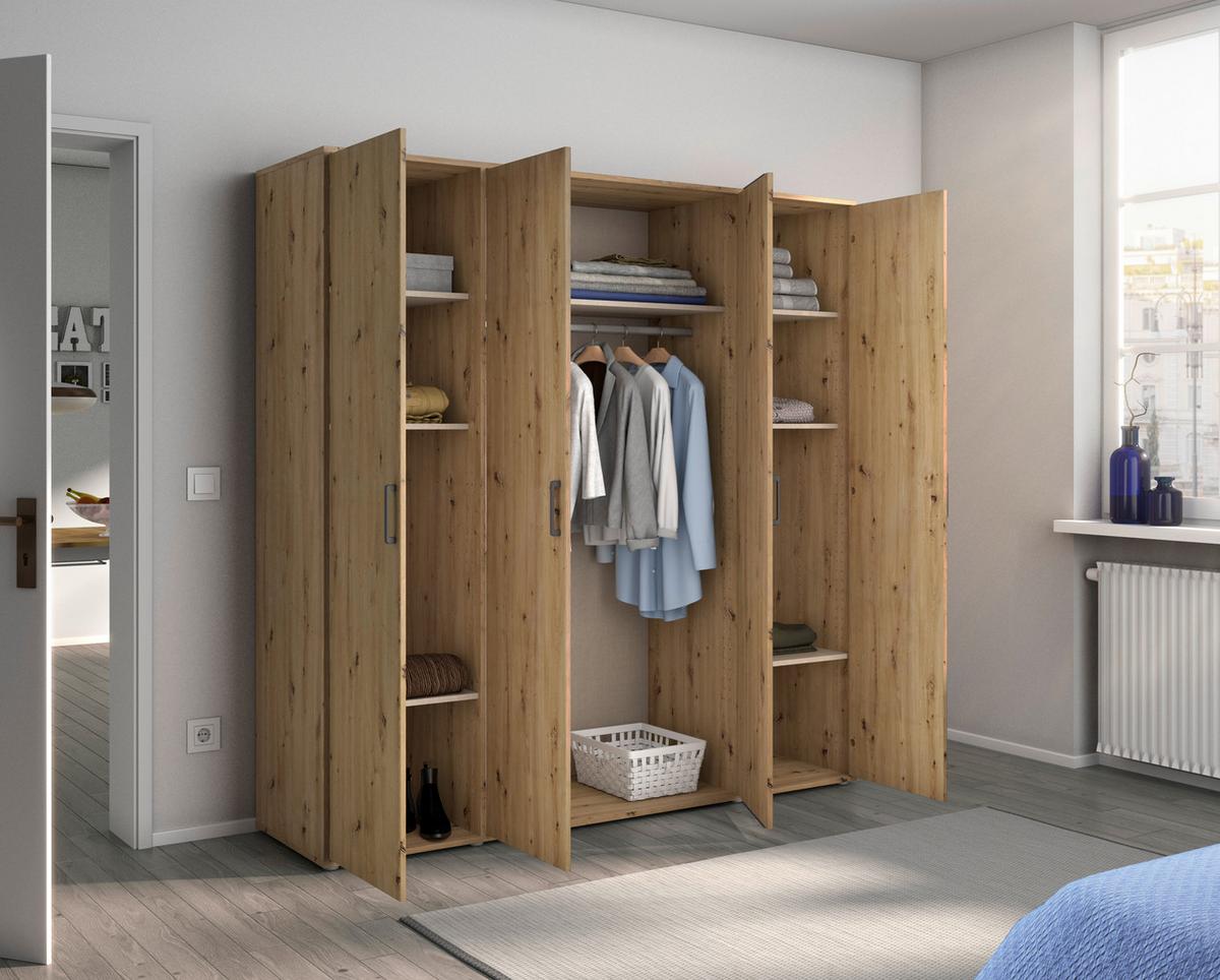 DULAP  USI ROTATIVE VOYAGER - stejar Artisan, Modern, material pe bază de lemn (187/194/53cm) - Modern Living