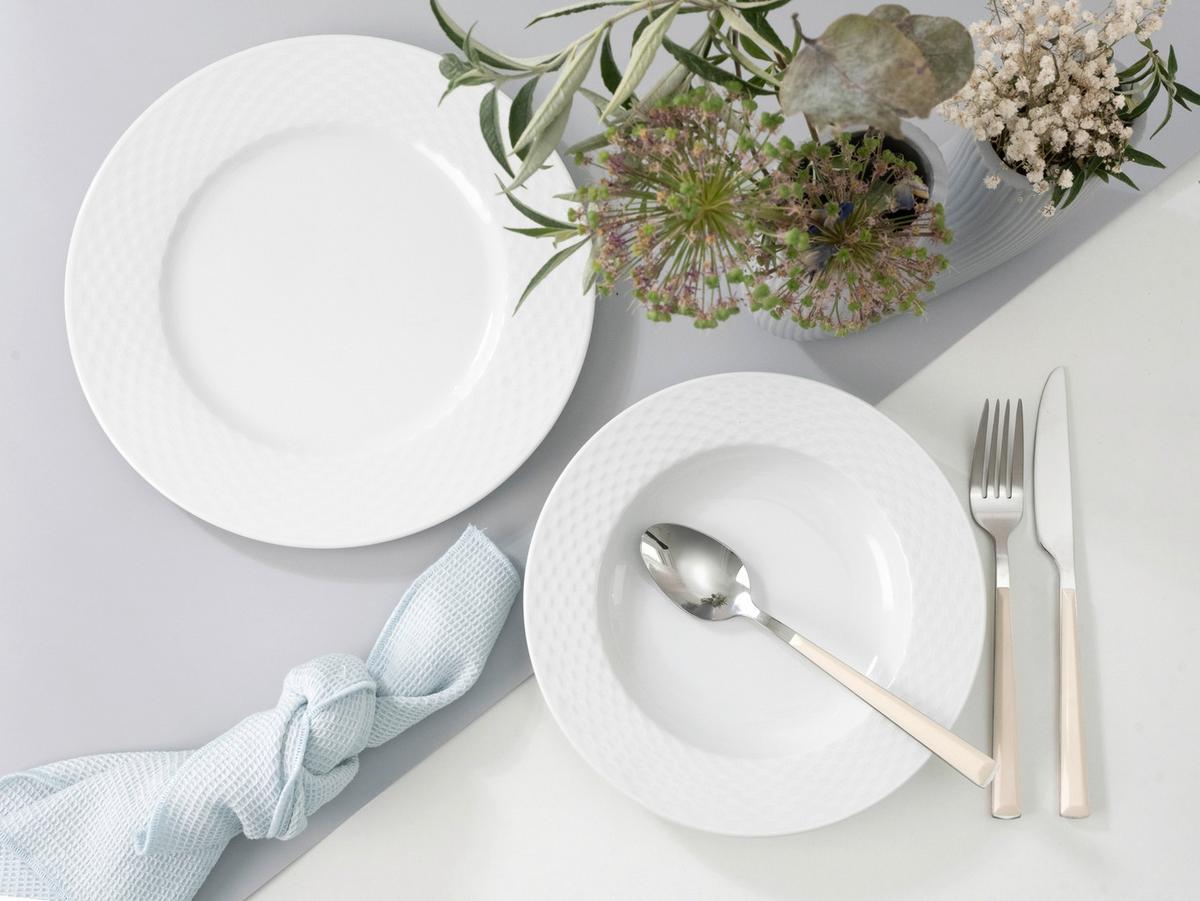 Jedilni Servis Polo, 12-Delni - bela, Basics, keramika - Creatable