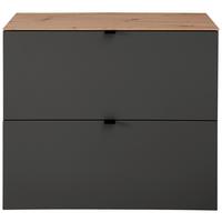 SZAFKA UCHYLNA NA BUTY DIANA - czarny/kolor grafitowy, Modern, materiał drewnopochodny/metal (100/84/37cm) - Voleo