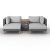 LOUNGEGRUPP MARILOU - grå/akaciefärgad, Modern, metall/trä - Bessagi Garden