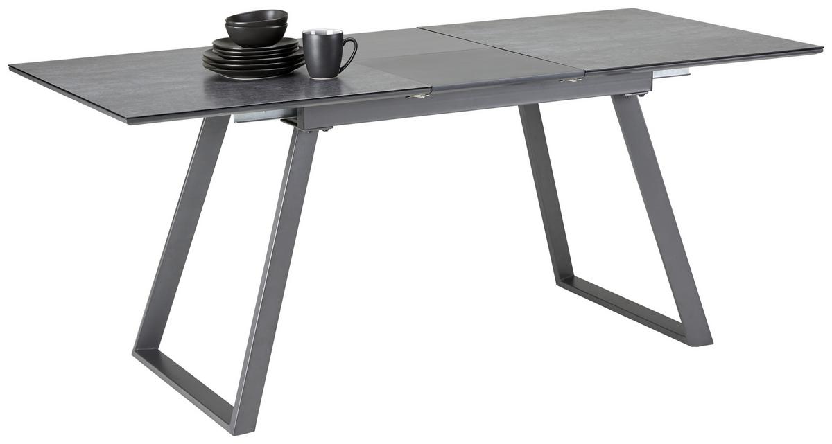 Ausziehtisch in Grau - Grau, Modern, Glas/Holzwerkstoff (140-180/80/76cm) - Mömax