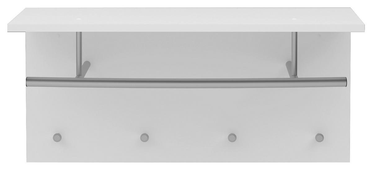 WIESZAK ŚCIENNY SPOT - biały, Modern, materiał drewnopochodny (72/35/30cm) - Carryhome