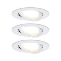 Deckenleuchte Nova max. 6,5 Watt, 3-teilig - Alufarben/Weiß, Basics, Metall (8,4cm) - Paulmann