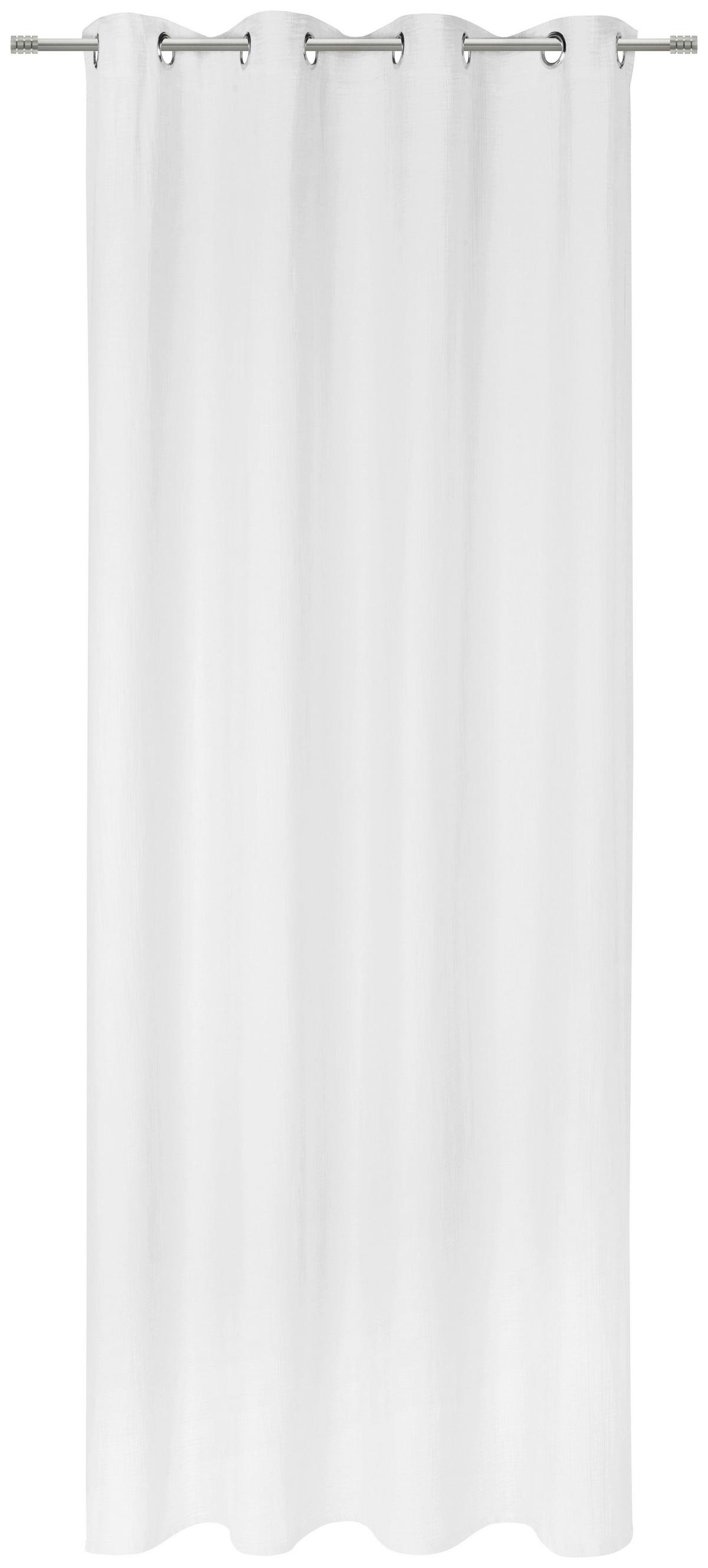 ZASŁONA NA PRZELOTKACH CLARA - biały, Konventionell, tkanina (140/255cm) - Bio:Vio