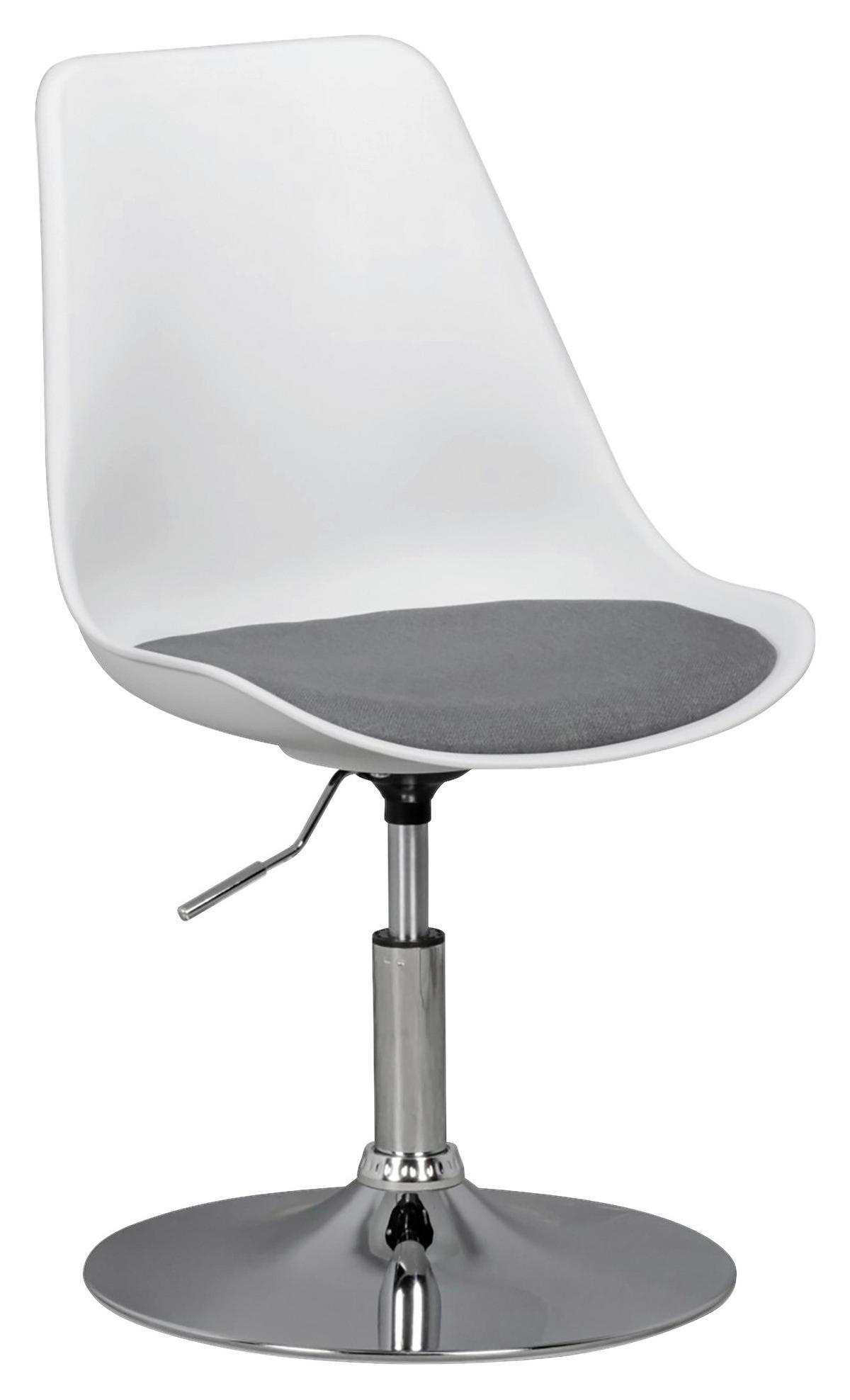 Mladinski Vrtljivi Stol Korsika - barve kroma/siva, Moderno, kovina/tekstil (46/88/46cm) - MID.YOU