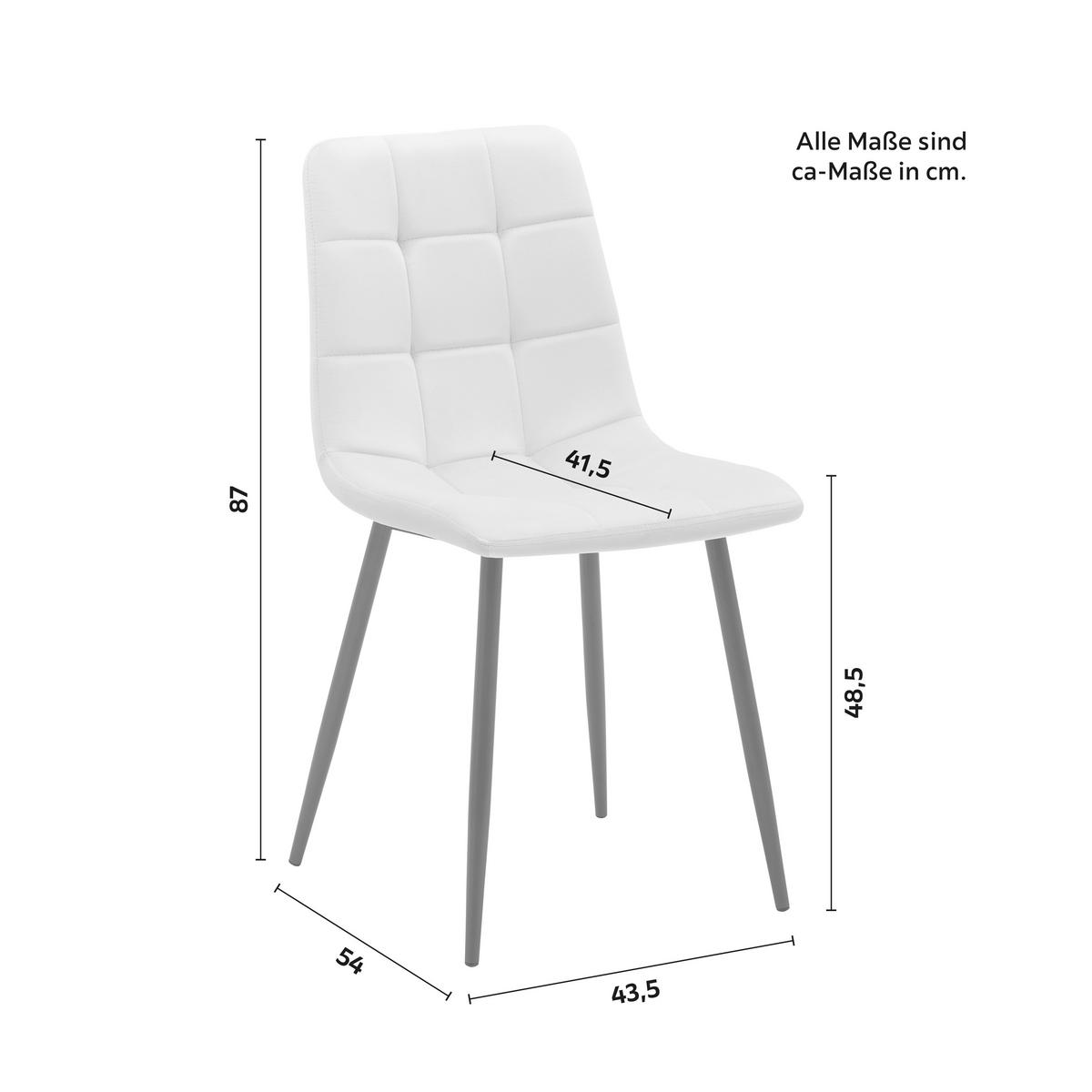 KRZESŁO RIA - jasnoszary/czarny, Modern, metal/tkanina (43,5/87/54cm) - Bessagi Home