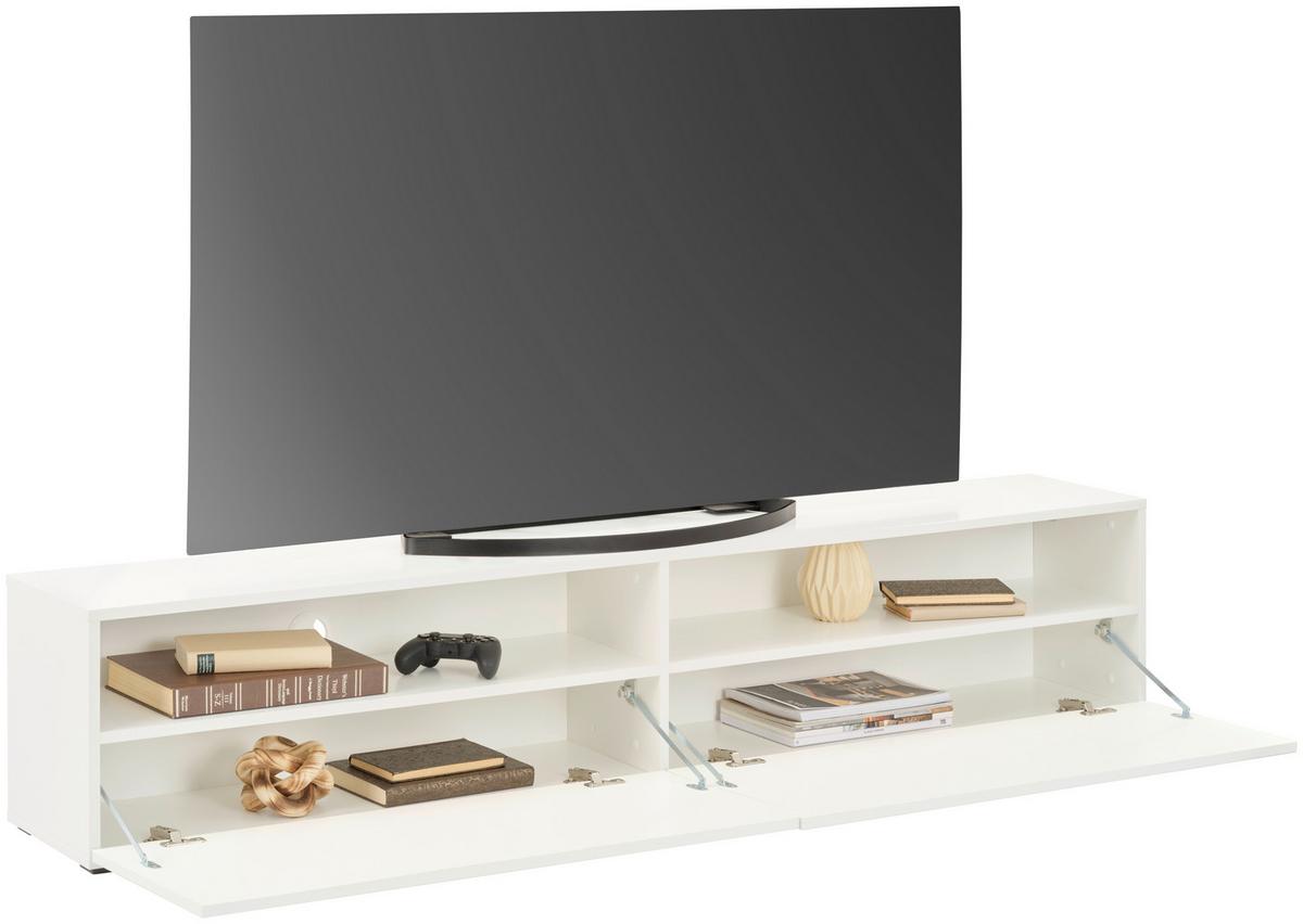 Tv Komoda Otis - bijela visoki sjaj, Moderno, drvni materijal/plastika (180/37/31,6cm) - Modern Living