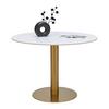 MATBORD MIRAC - vit/guldfärgad, Trend, metall/trämaterial (105/75cm) - Mömax