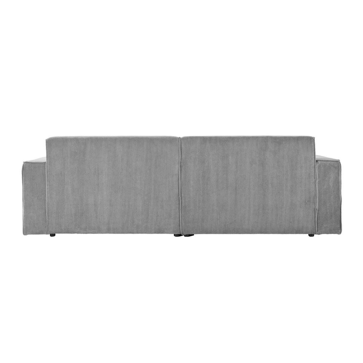 Wohnlandschaft Loft Grau - Schwarz/Grau, MODERN, Kunststoff/Textil (172/75/265cm) - Mömax