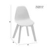 BARNSTOL TIBBY - vit, Modern, trä/plast (30/56,5/32,5cm) - Bessagi Kids