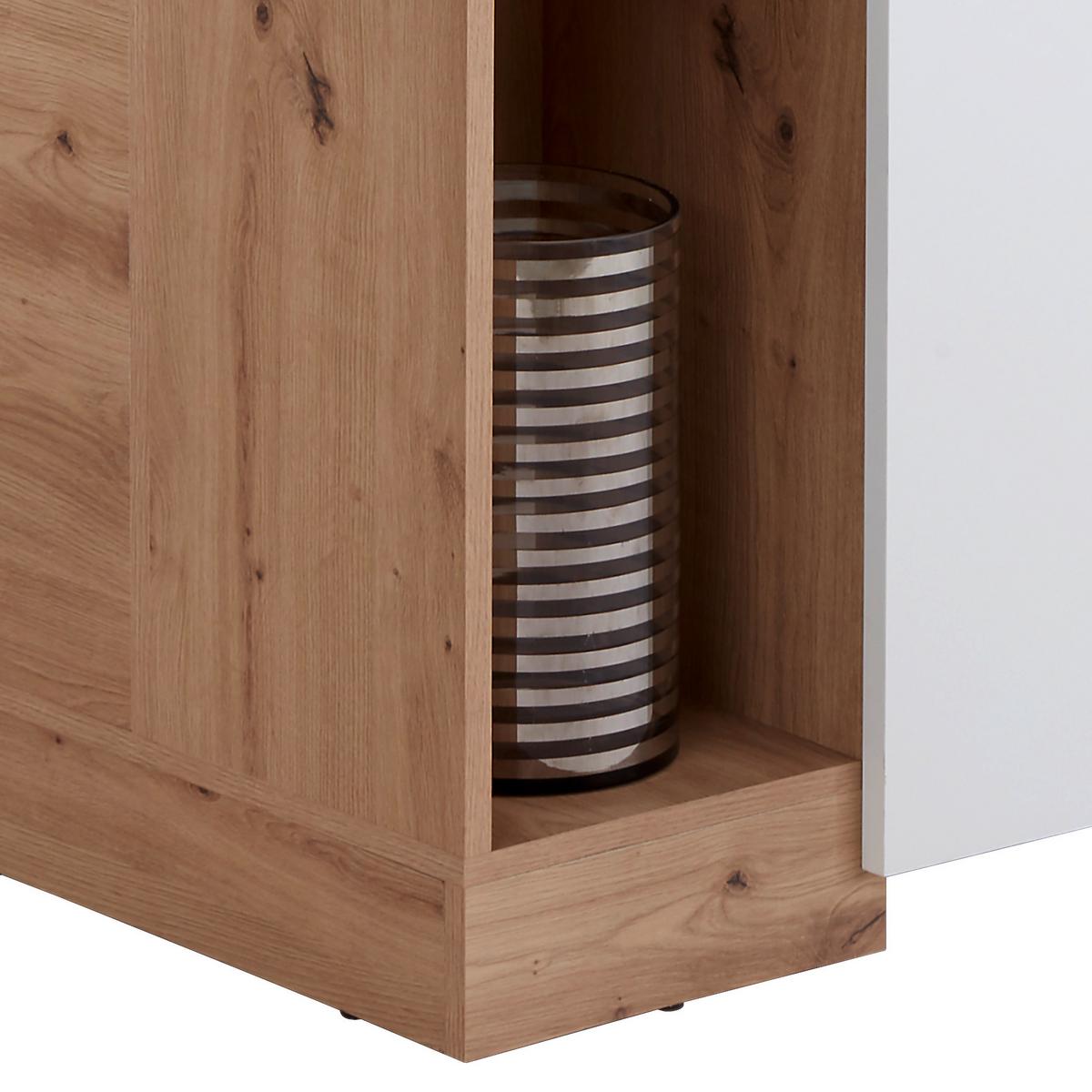 Ormar Kutni Box - bijela/hrast Artisan, Moderno, drvni materijal (120/205/150cm) - Modern Living