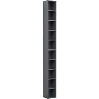 Regal Megosa S, Antracit - antracit, Design, leseni material (40/94/17cm) - MID.YOU