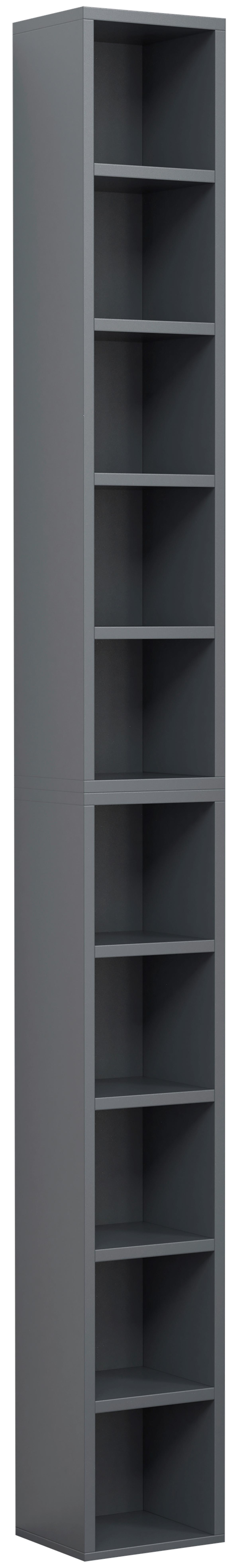 Regal Megosa S, Antracit - antracit, Design, leseni material (40/94/17cm) - MID.YOU