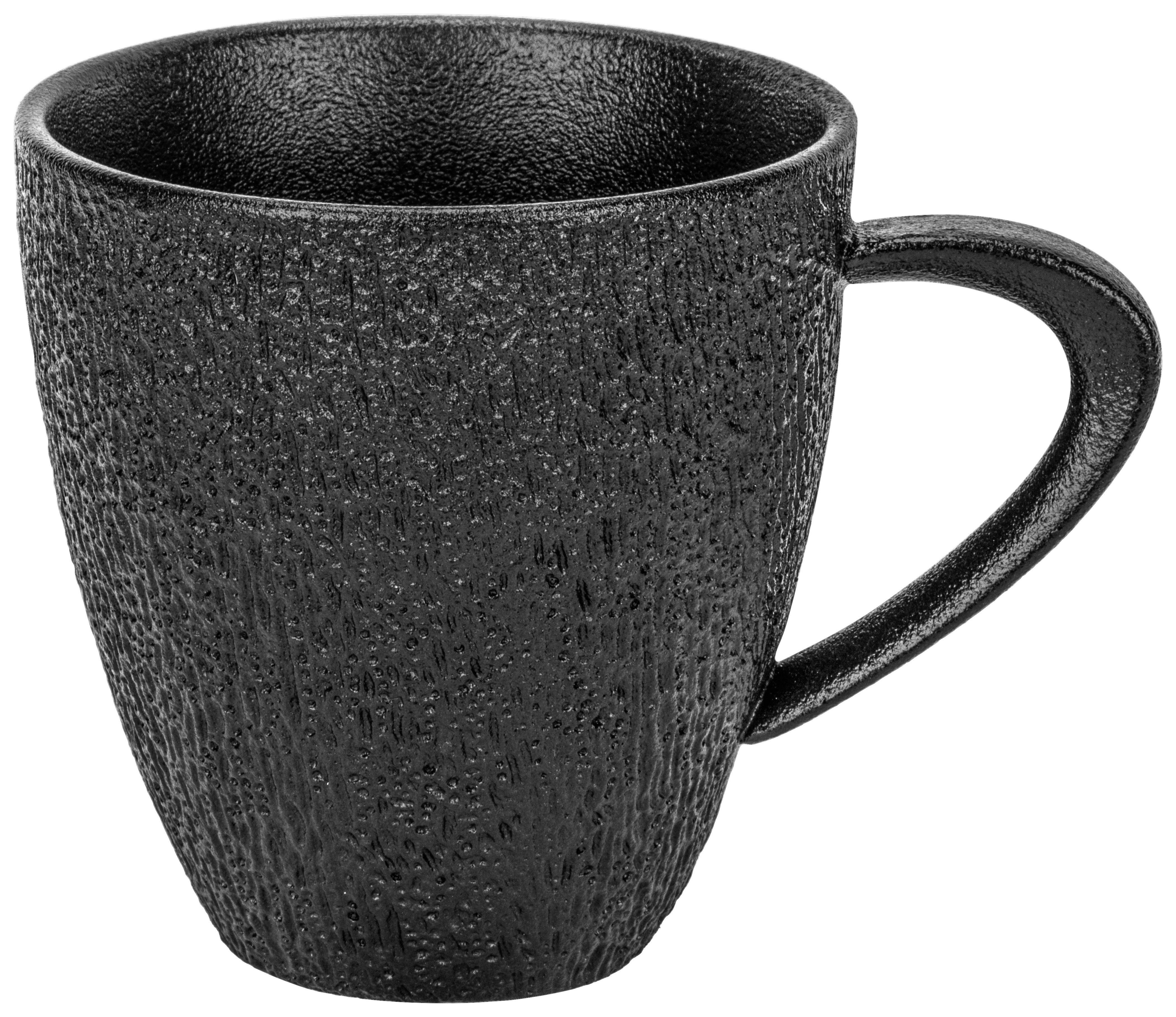 Kaffeebecher Haruki in Schwarz max. 380ml - Schwarz, Modern, Keramik (9,4/9,8cm) - Mömax
