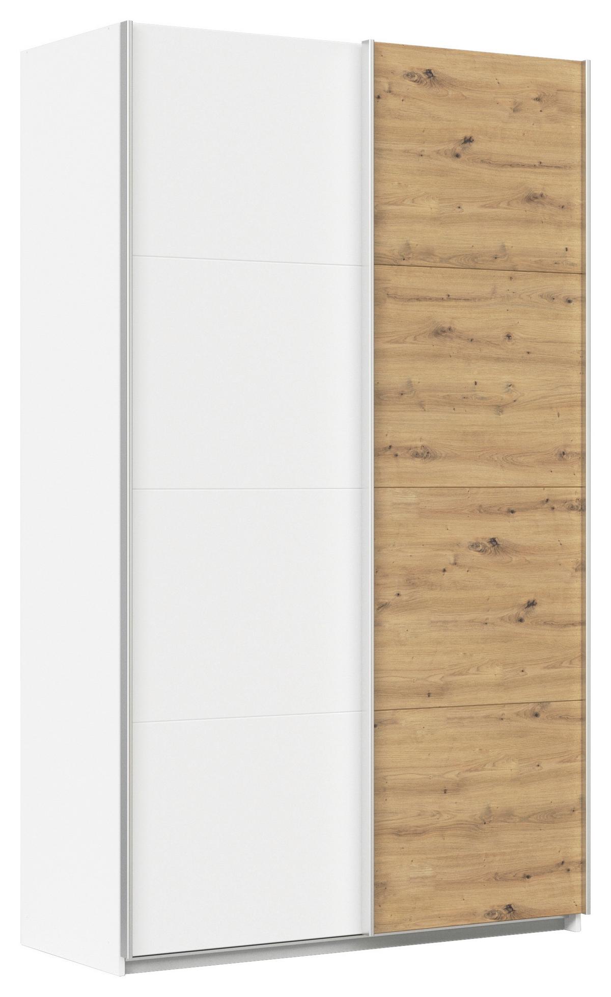 DULAP USI CULISANTE FELDKIRCH - alb/stejar Artisan, Modern, material pe bază de lemn (136/229/62cm)