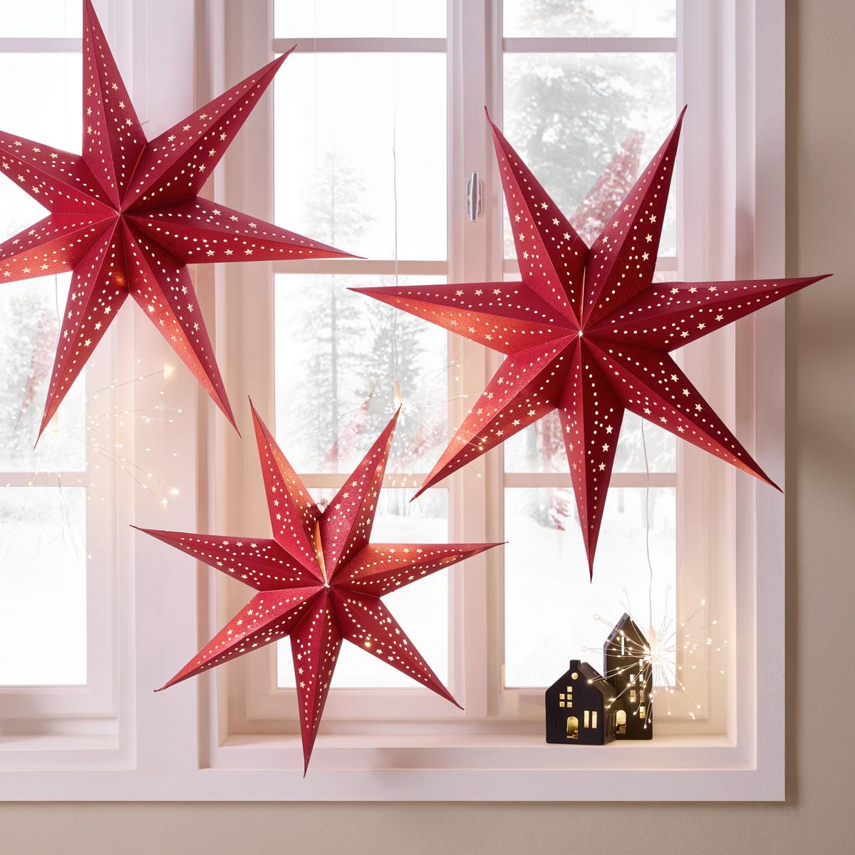 Okrasna Led-svetilka Tami - rdeča, papir/kovina (75/75cm) - Mömax