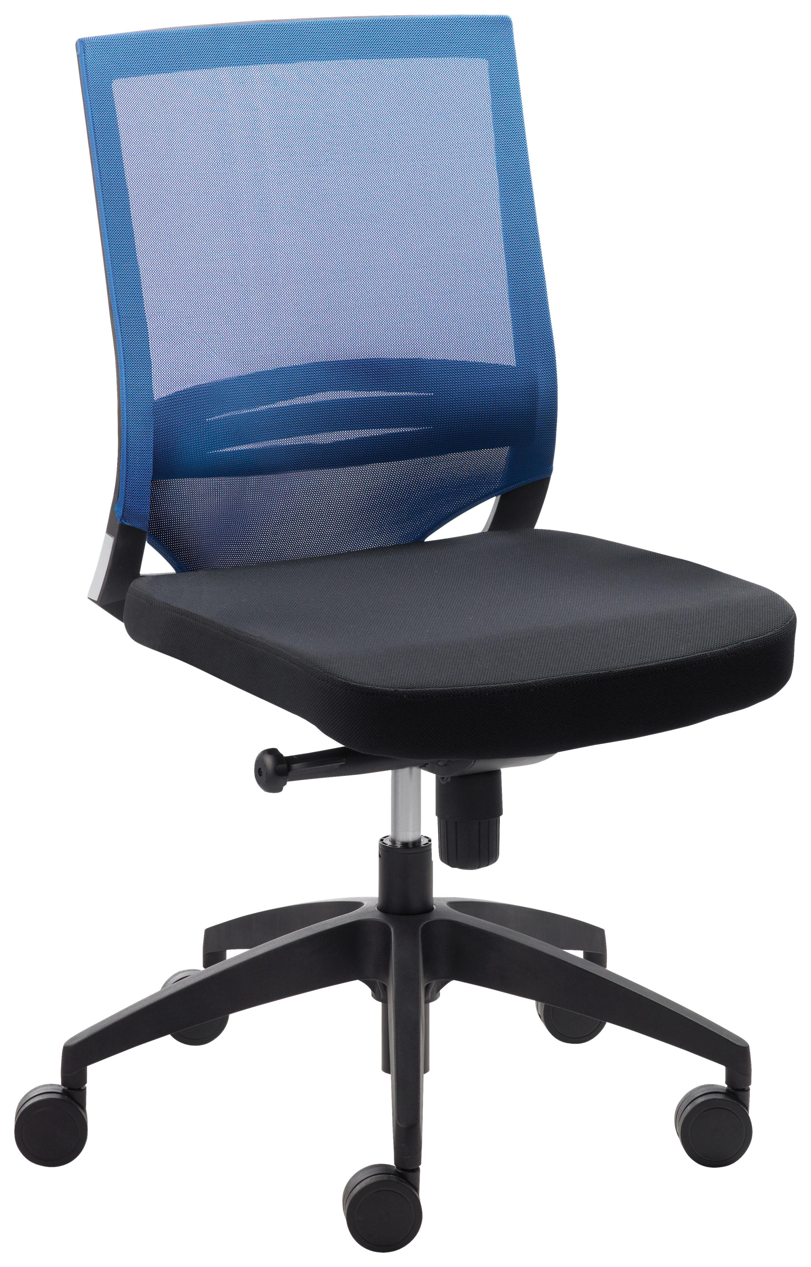 Drehstuhl My Optimax ca. 65x94-106cm Blau/Schwarz - Blau/Schwarz, MODERN, Holz/Kunststoff (65/94-106/60cm) - MID.YOU