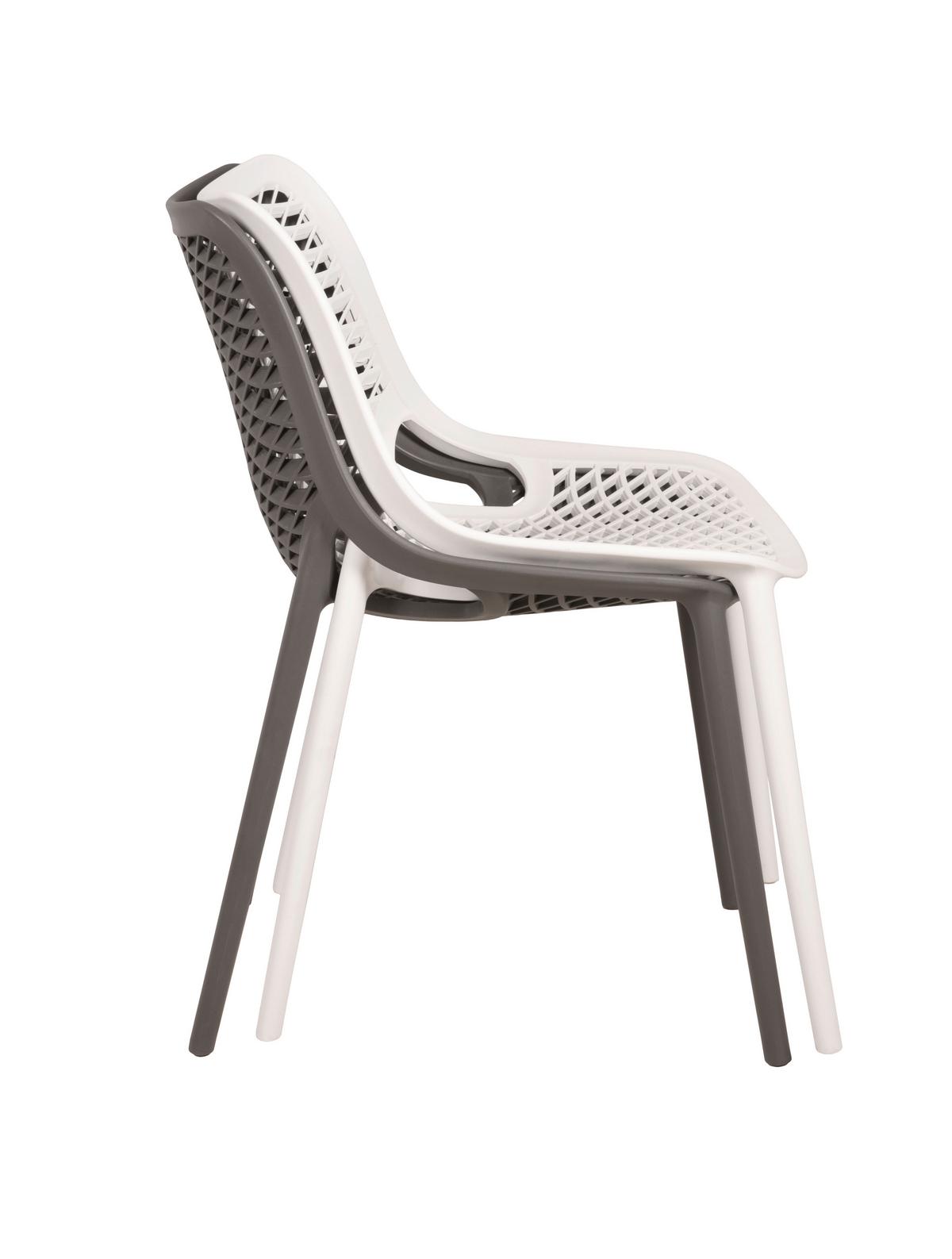Gartenstuhl-Set Teana Anthrazit, 2er-Set - Anthrazit, MODERN, Kunststoff (50/83/60cm) - Gardenson