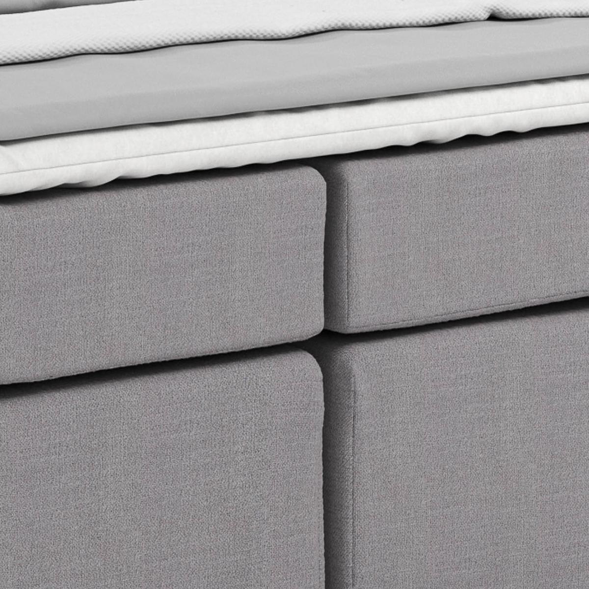 Boxspring Krevet Nero - boje kroma/sivo-bež, Konvencionalno, tekstil/metal (180/200cm) - Best Price