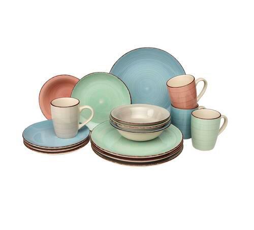 Serviciu de masă Verona - albastru/verde mentă, Lifestyle, ceramică (28,5/30,2/23cm) - Modern Living