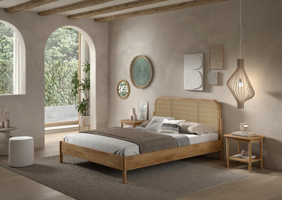 Bett Olive ca. 160x200 Eichefarben - Eichefarben, MODERN, Holz/Holzwerkstoff (160/200cm) - MID.YOU
