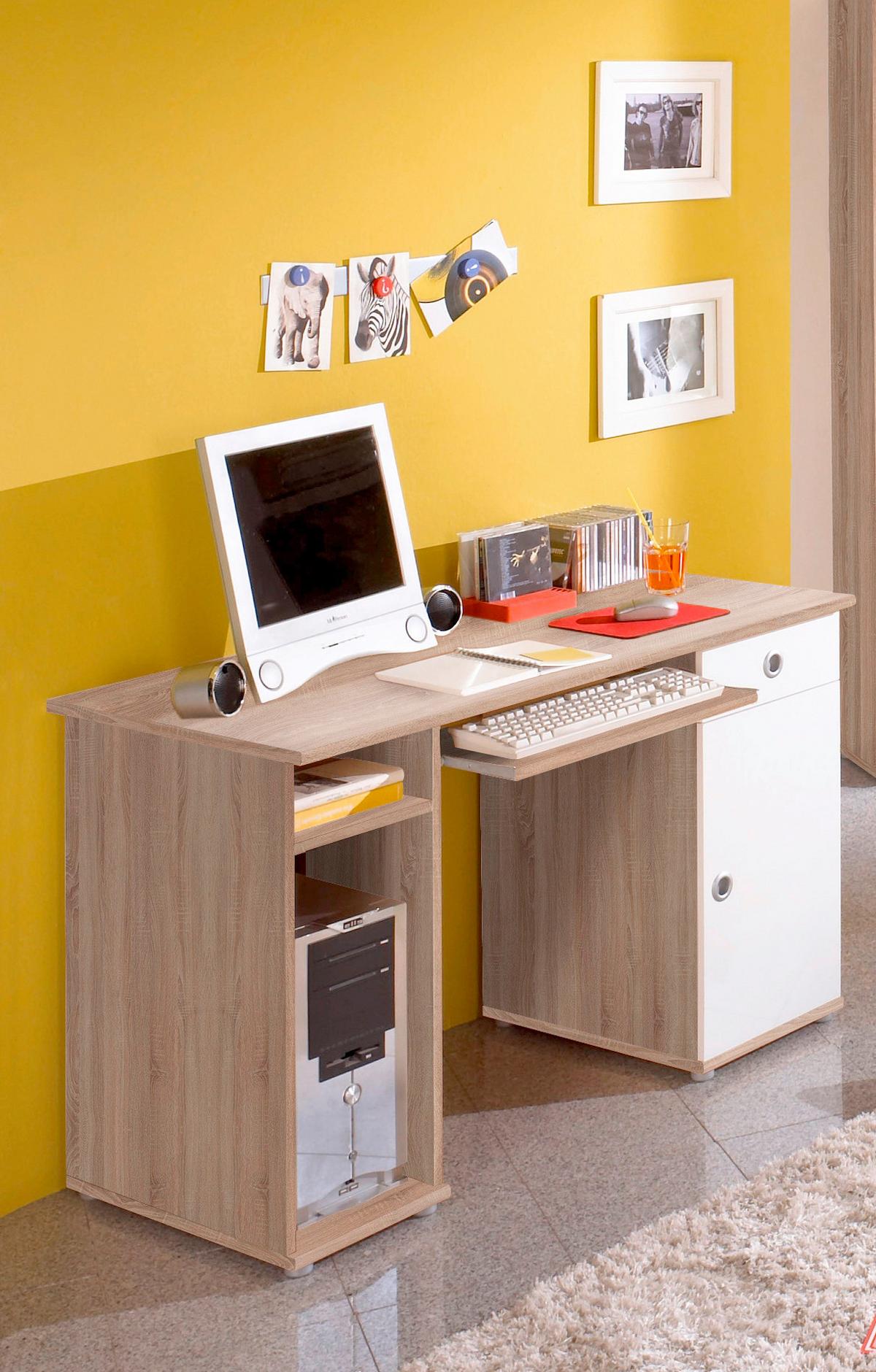 Mladinska Pisalna Miza Wiki, Hrast, Bela - bela/barve aluminija, Konvencionalno, umetna masa/leseni material (120/78/60cm)