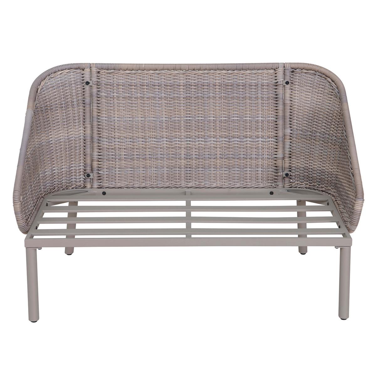 Doppelliege Tagesbett Porto Grau/Naturfarben - Naturfarben/Grau, Basics, Holz/Kunststoff (142/82/128cm) - Modante