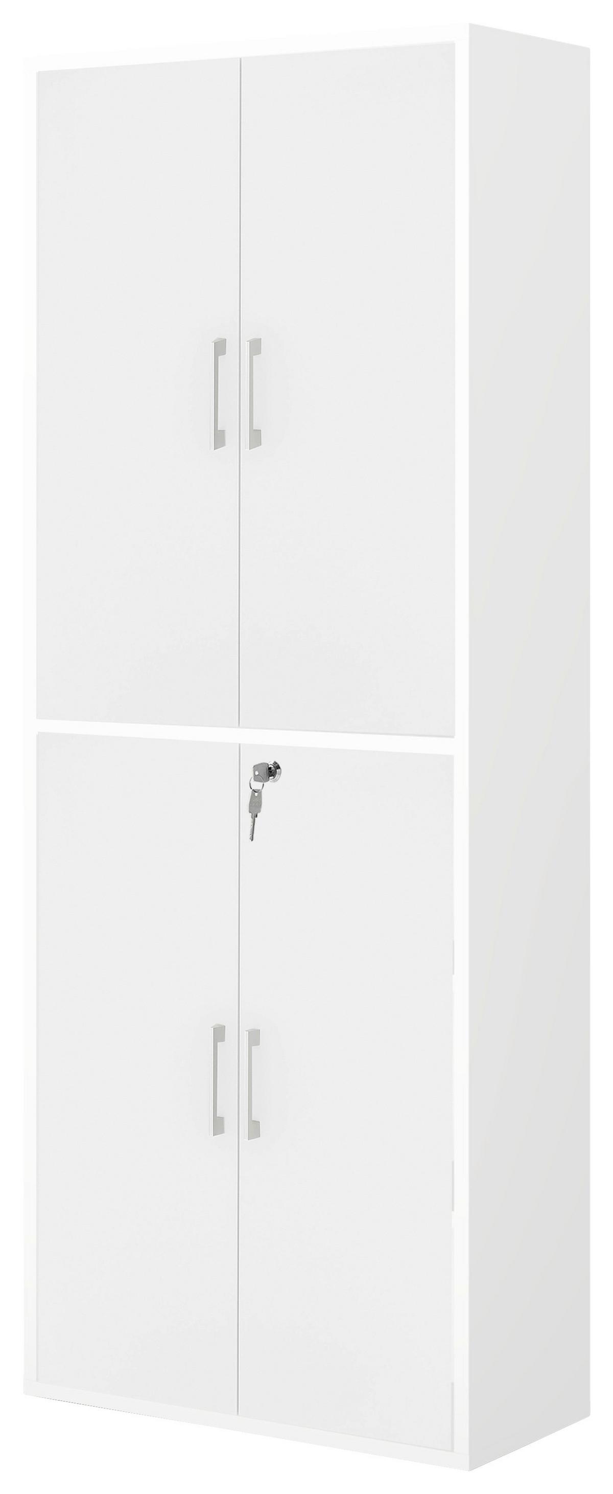 Türenset Big Profi Office - Weiss/Alufarben, Modern, Holzwerkstoff/Metall (77/104/2cm) - Mömax