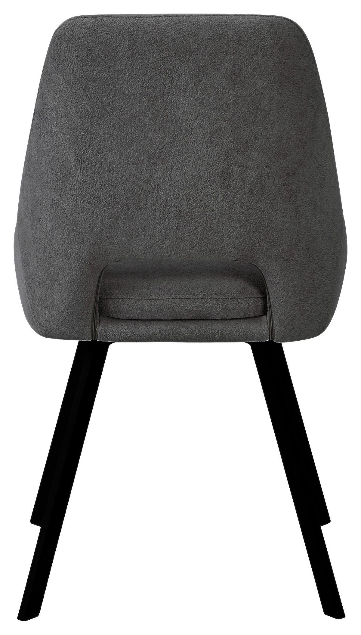 KRZESŁO WALLY - antracytowy/czarny, Design, metal/tkanina (48/85/56cm) - Boxxx