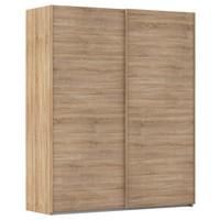 Omara Z Drsnimi Vrati Evelyn, Barva Hrasta - hrast sonoma, Design, umetna masa/leseni material (181/223/68cm) - Novel