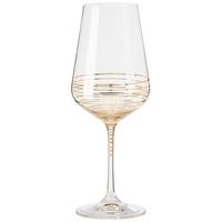 Rotweinglas Elegance ca. 550ml - Klar/Goldfarben, MODERN, Glas (0,55l) - Bohemia