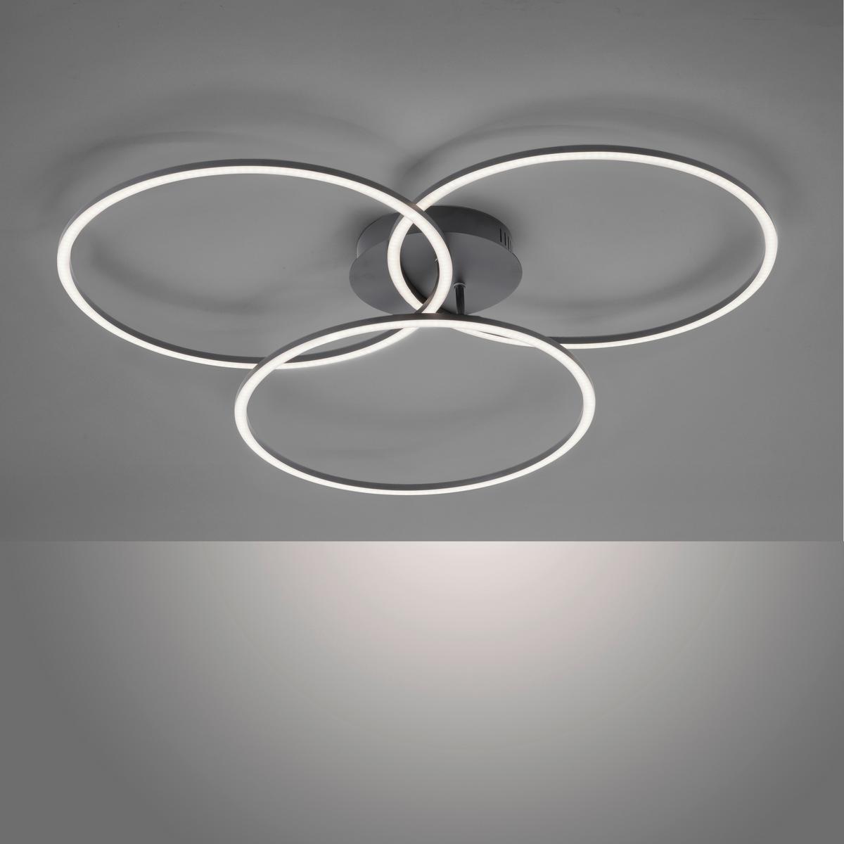 LAMPA SUFITOWA LED 14539-18 IVANKA - czarny, Design, tworzywo sztuczne/metal (79/76/9cm)