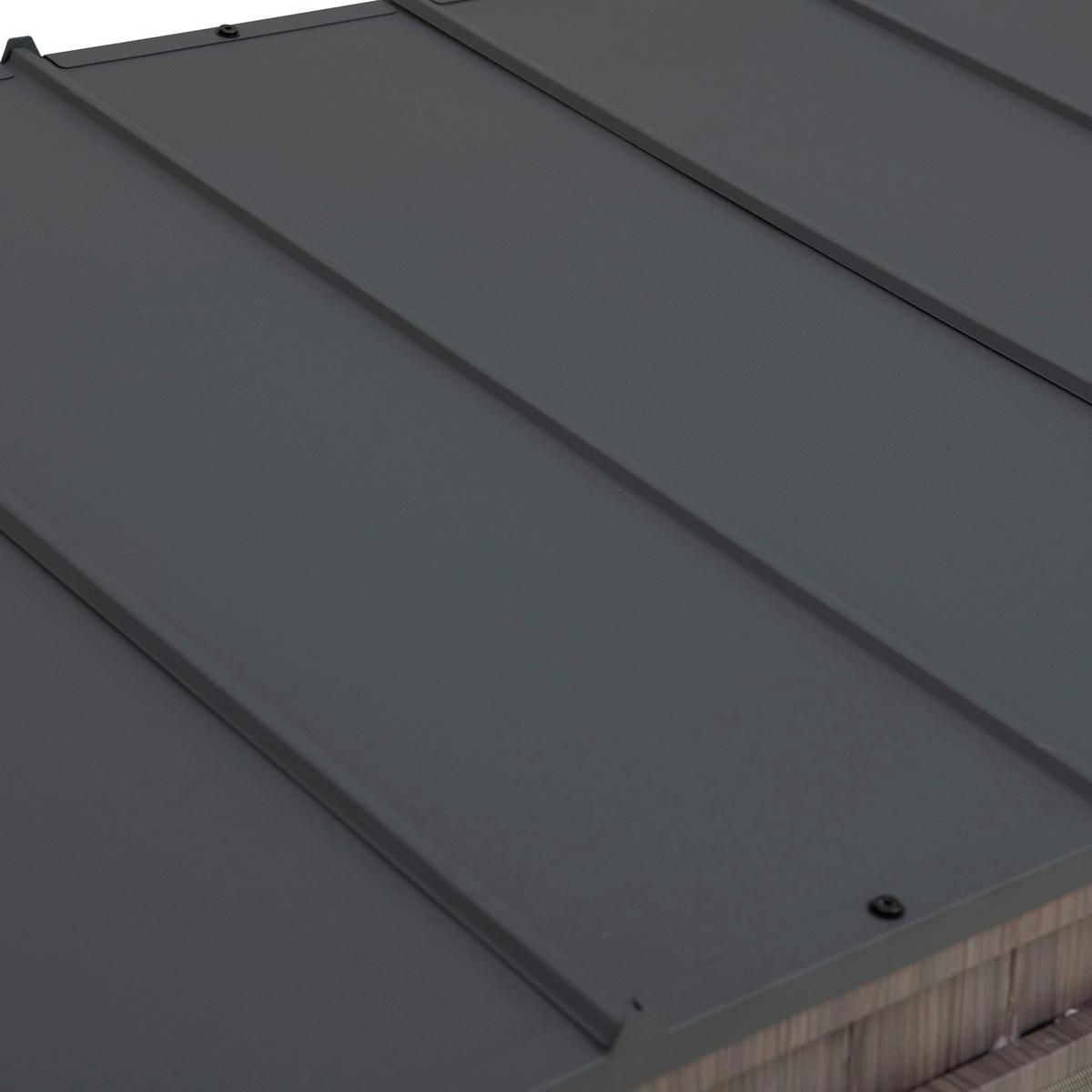 Gartenhaus Mambo Anthrazit/Dunkelbraun - Anthrazit/Dunkelbraun, Basics, Metall (220/226/94cm) - Modante