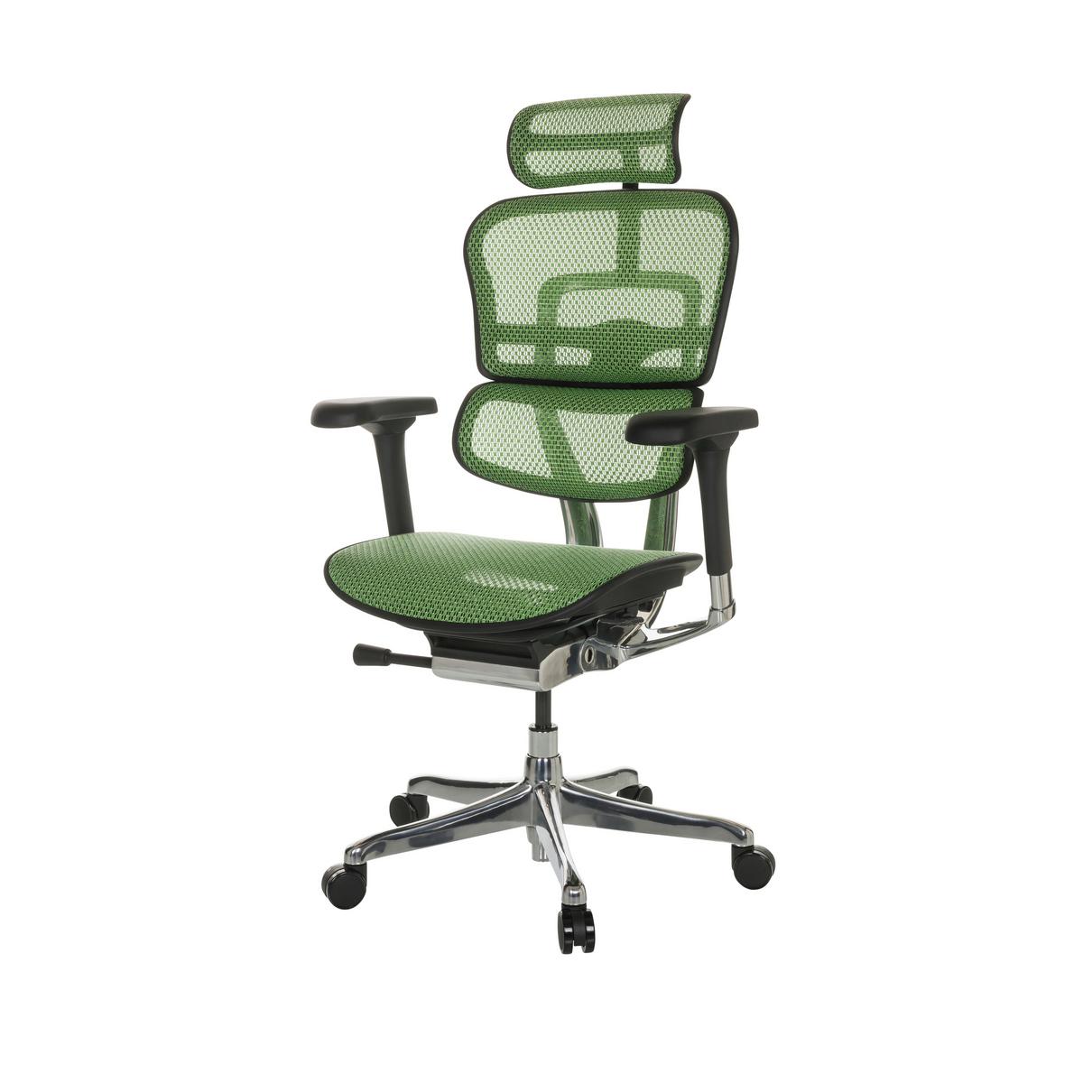 Pisarniški Stol Ergohuman I, Zelena - srebrne barve/zelena, Basics, kovina/umetna masa (69/119-144/65cm) - MID.YOU