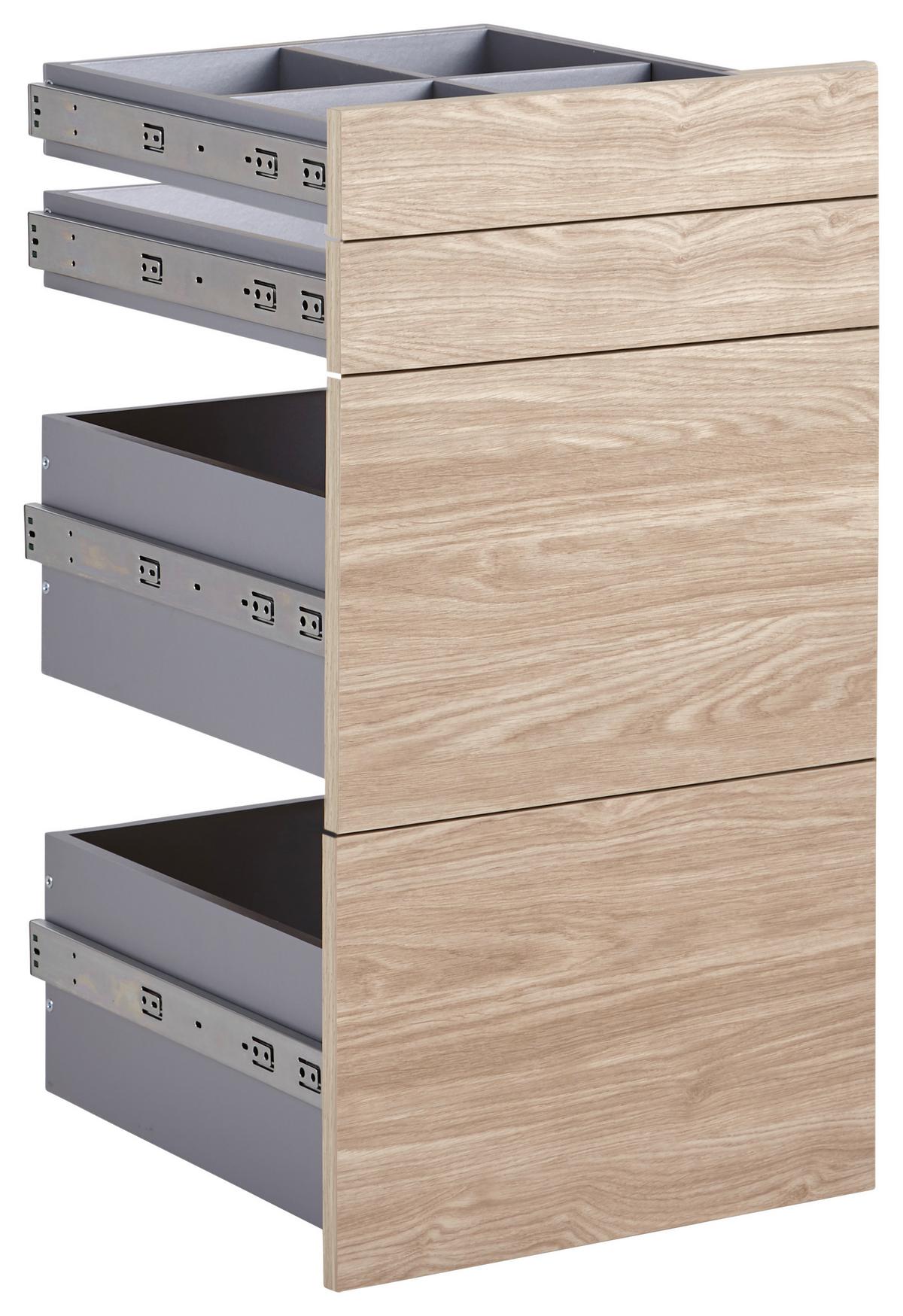 Schubladenset in Eichefarben Bardolino - Eichefarben, MODERN, Holzwerkstoff (45,3/83/47cm) - Based
